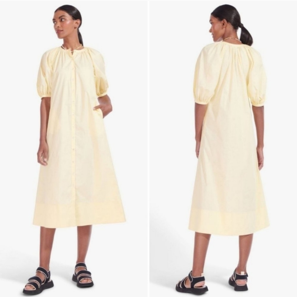STAUD Vincent maxi dress, pale yellow ginger